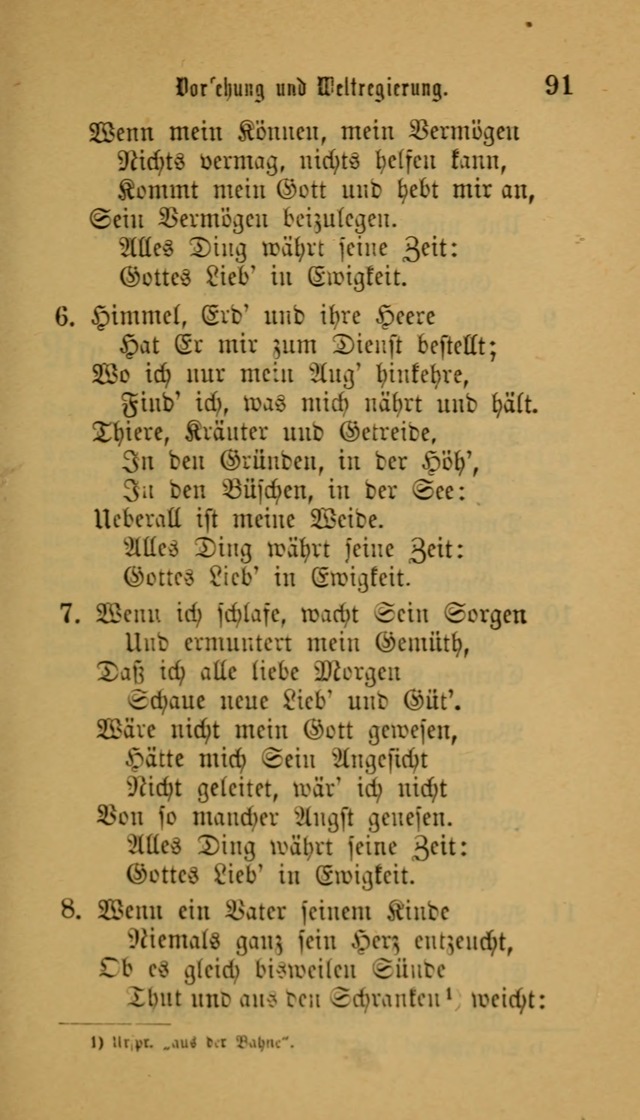 Deutsches Gesangbuch: eine auswahl geistlicher Lieder aus allen Zeiten der Christlichen Kirche für kirchliche und häusliche Gebrauch (Neue, verb. und verm. Aufl) page 91