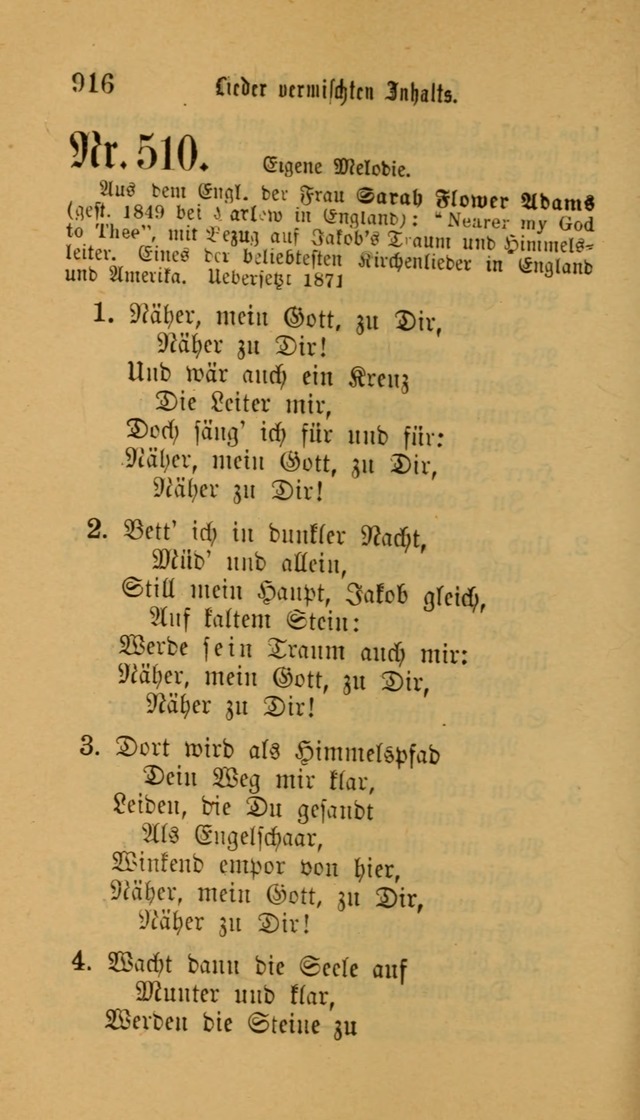 Deutsches Gesangbuch: eine auswahl geistlicher Lieder aus allen Zeiten der Christlichen Kirche für kirchliche und häusliche Gebrauch (Neue, verb. und verm. Aufl) page 918