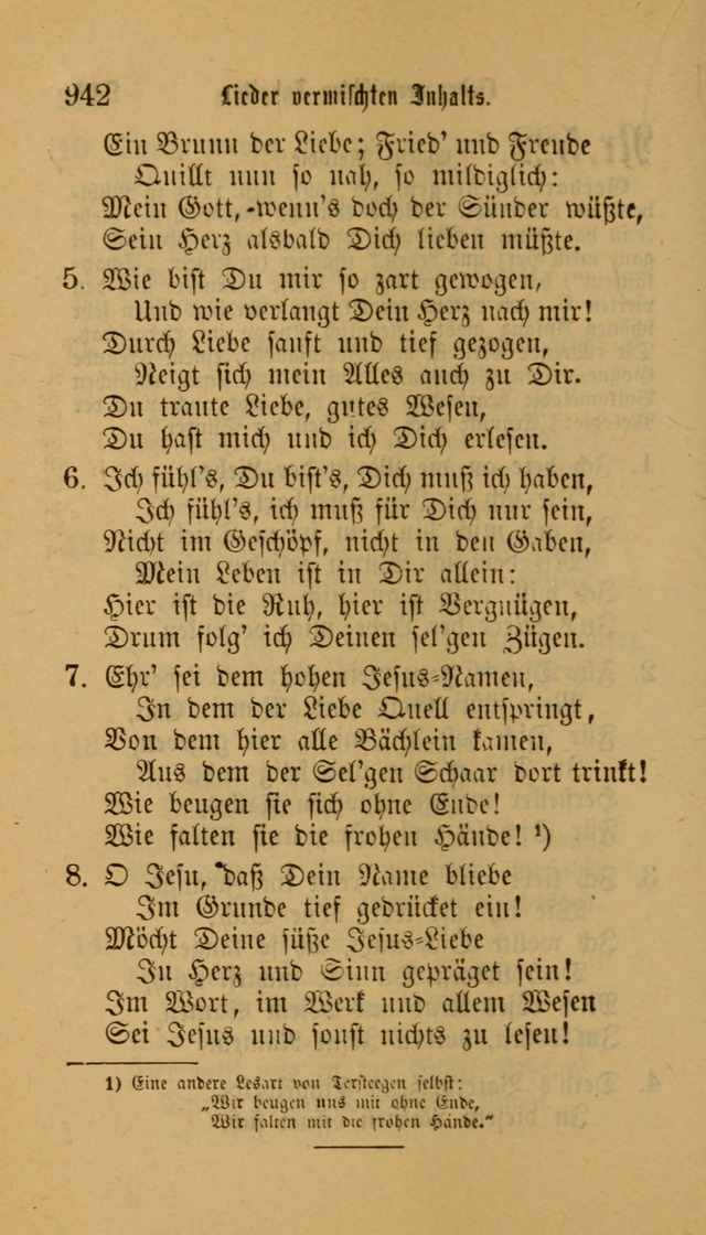 Deutsches Gesangbuch: eine auswahl geistlicher Lieder aus allen Zeiten der Christlichen Kirche für kirchliche und häusliche Gebrauch (Neue, verb. und verm. Aufl) page 944