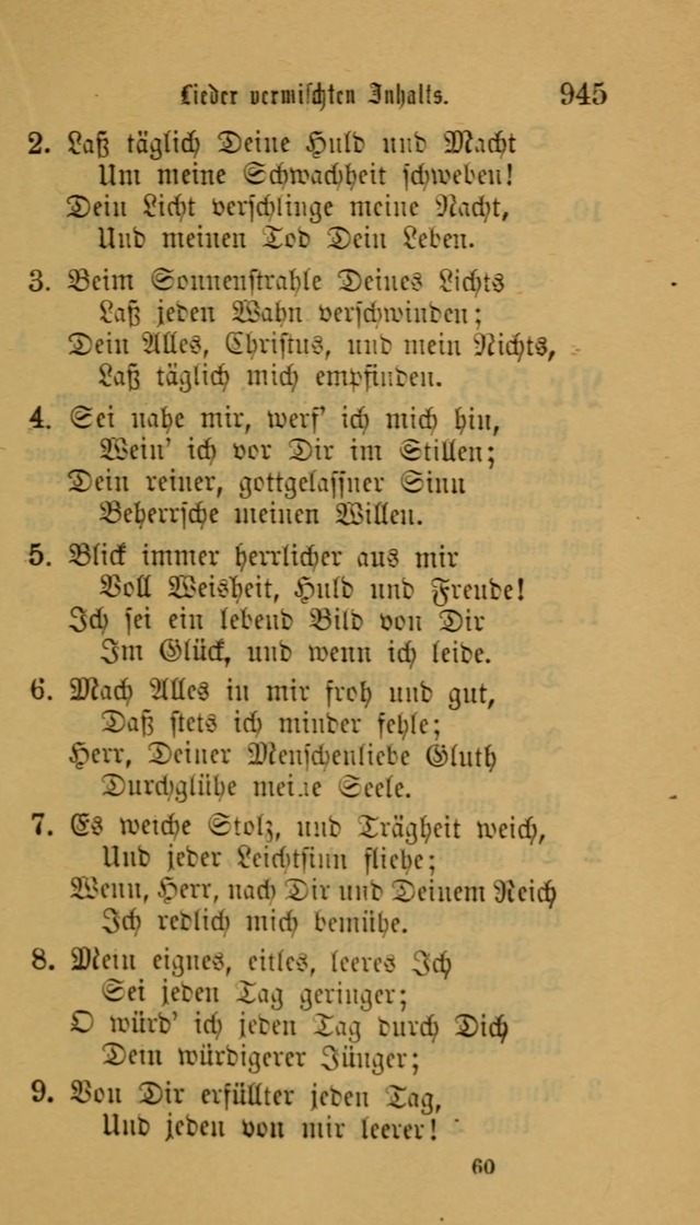 Deutsches Gesangbuch: eine auswahl geistlicher Lieder aus allen Zeiten der Christlichen Kirche für kirchliche und häusliche Gebrauch (Neue, verb. und verm. Aufl) page 947