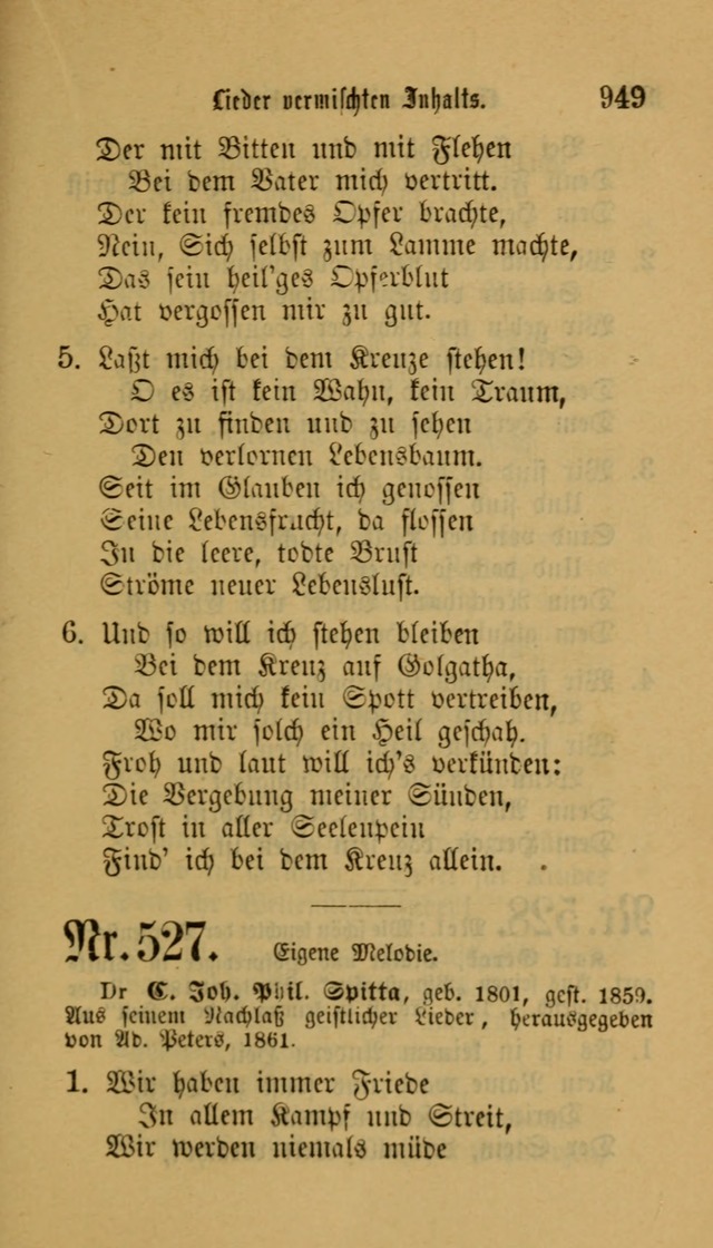 Deutsches Gesangbuch: eine auswahl geistlicher Lieder aus allen Zeiten der Christlichen Kirche für kirchliche und häusliche Gebrauch (Neue, verb. und verm. Aufl) page 951