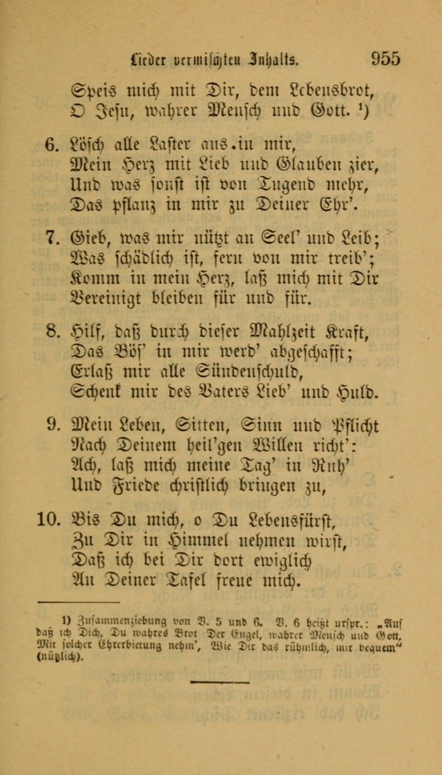 Deutsches Gesangbuch: eine auswahl geistlicher Lieder aus allen Zeiten der Christlichen Kirche für kirchliche und häusliche Gebrauch (Neue, verb. und verm. Aufl) page 957