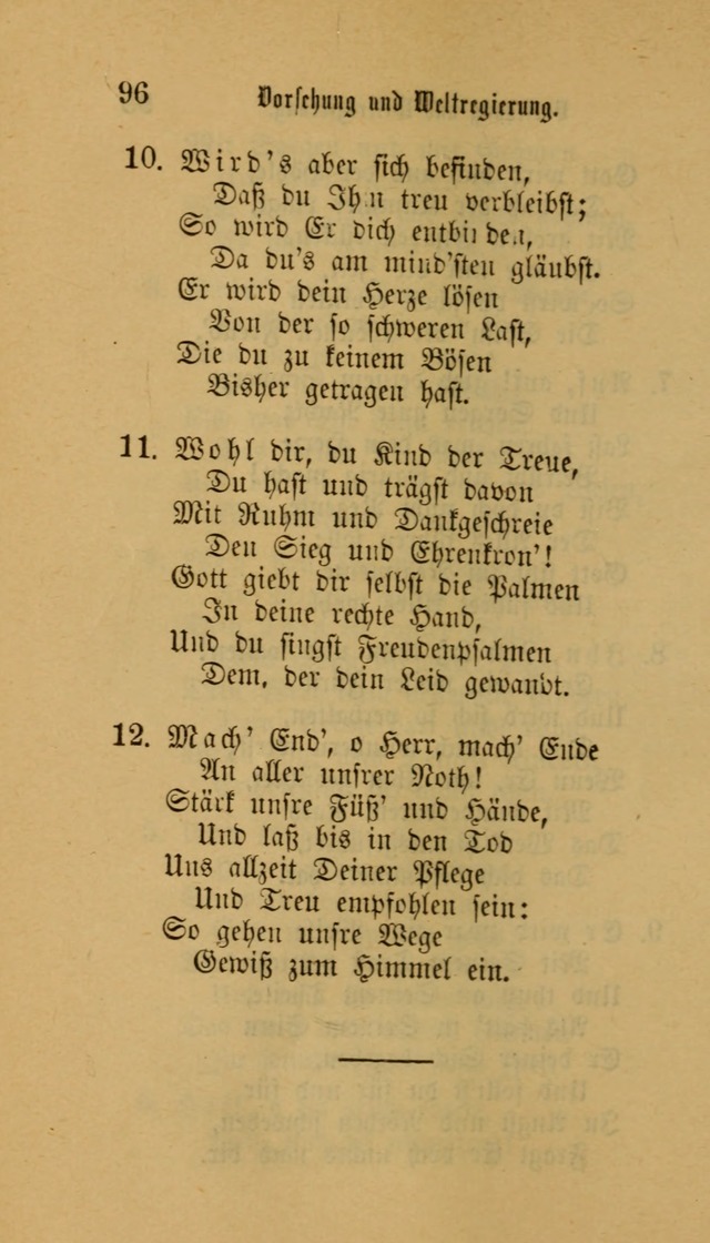 Deutsches Gesangbuch: eine auswahl geistlicher Lieder aus allen Zeiten der Christlichen Kirche für kirchliche und häusliche Gebrauch (Neue, verb. und verm. Aufl) page 96