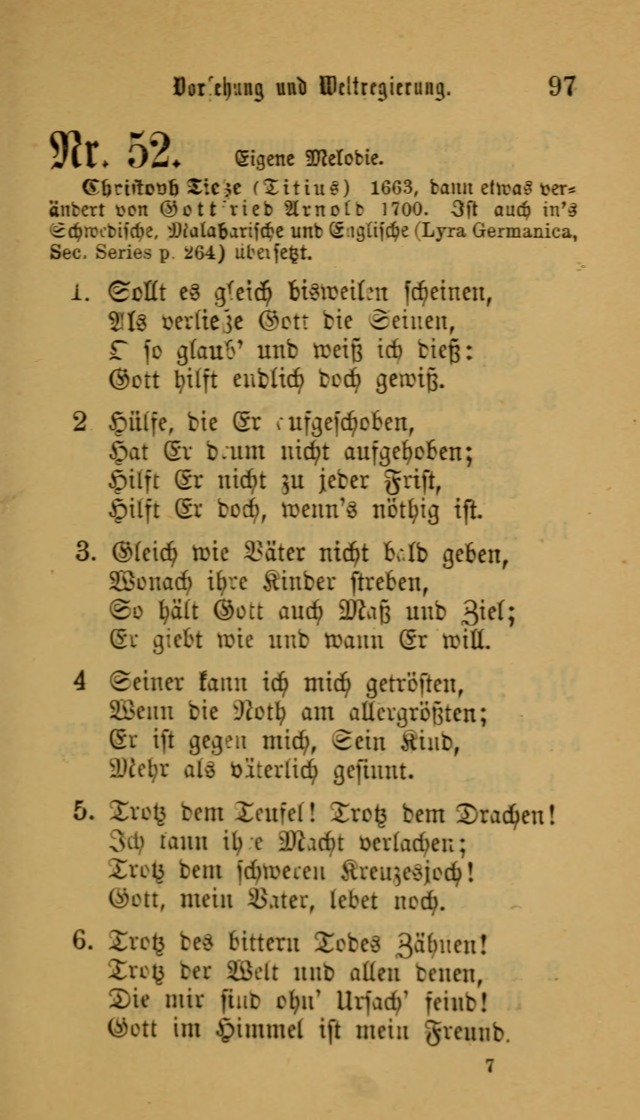 Deutsches Gesangbuch: eine auswahl geistlicher Lieder aus allen Zeiten der Christlichen Kirche für kirchliche und häusliche Gebrauch (Neue, verb. und verm. Aufl) page 97