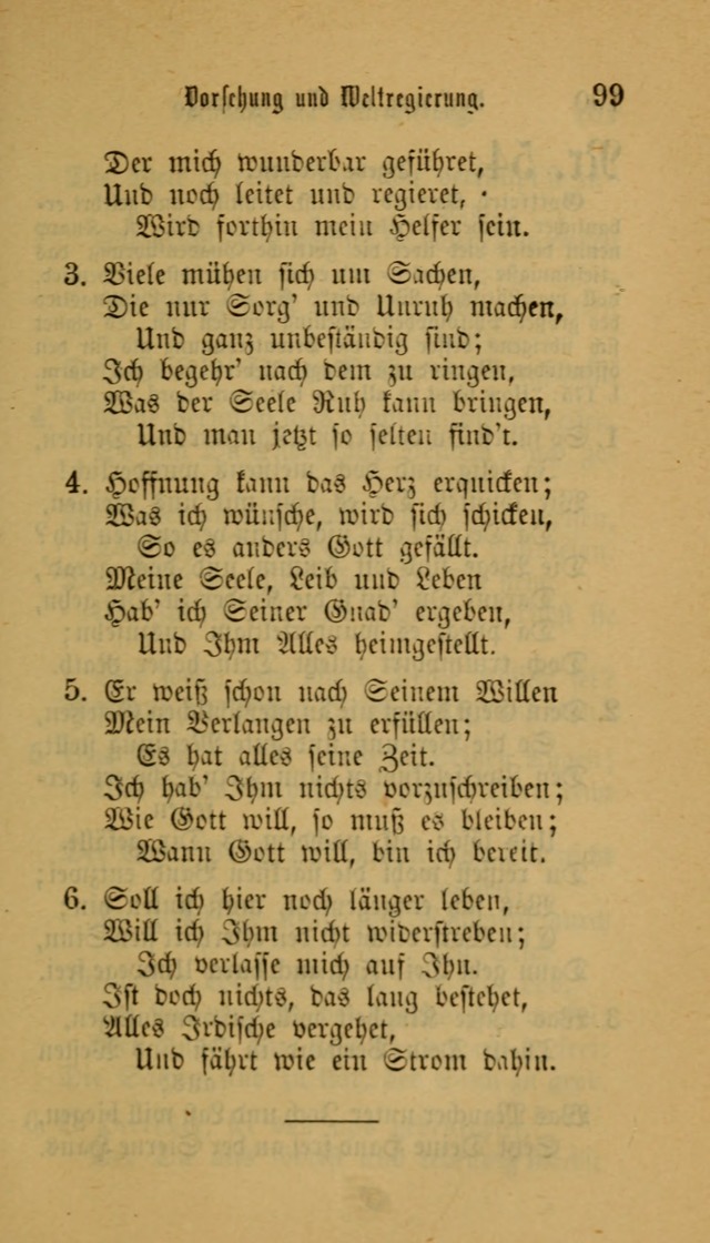 Deutsches Gesangbuch: eine auswahl geistlicher Lieder aus allen Zeiten der Christlichen Kirche für kirchliche und häusliche Gebrauch (Neue, verb. und verm. Aufl) page 99