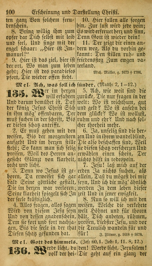 Deutsches Gesangbuch für die Evangelisch-Luterische Kirche in den Vereinigten Staaten: herausgegeben mit kirchlicher Genehmigung  page 100