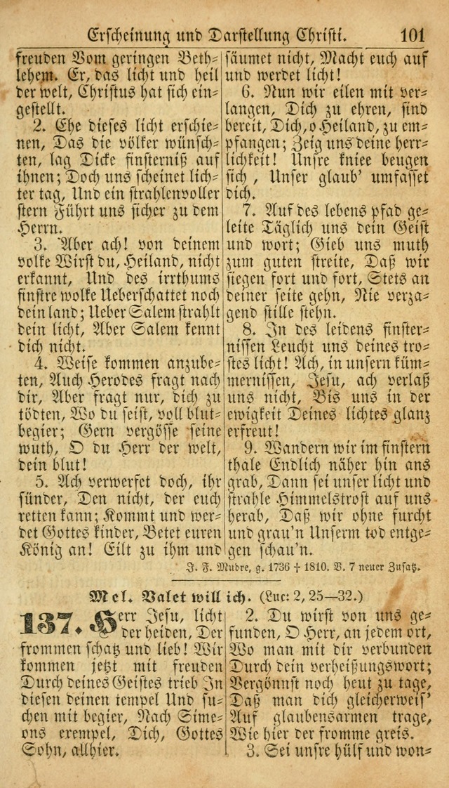 Deutsches Gesangbuch für die Evangelisch-Luterische Kirche in den Vereinigten Staaten: herausgegeben mit kirchlicher Genehmigung  page 101