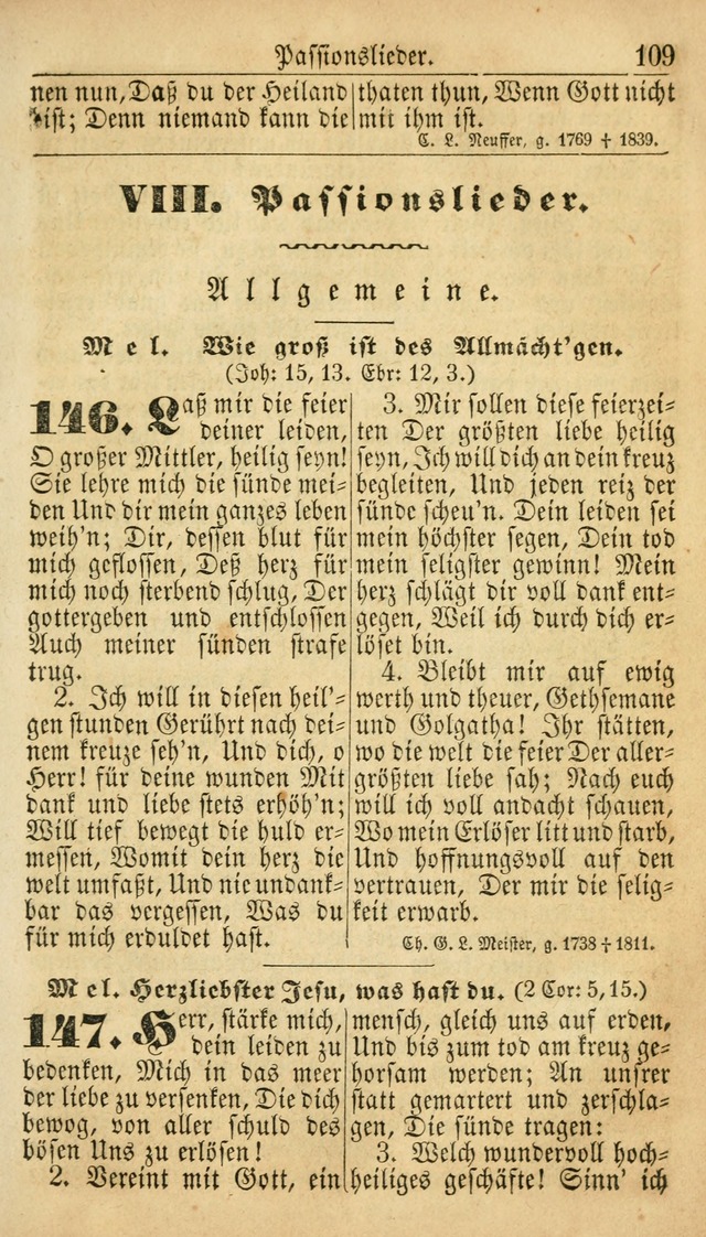 Deutsches Gesangbuch für die Evangelisch-Luterische Kirche in den Vereinigten Staaten: herausgegeben mit kirchlicher Genehmigung  page 109