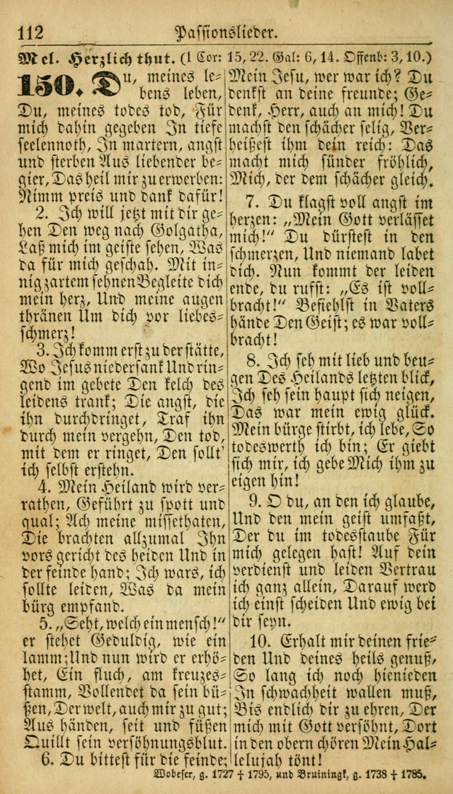 Deutsches Gesangbuch für die Evangelisch-Luterische Kirche in den Vereinigten Staaten: herausgegeben mit kirchlicher Genehmigung  page 112