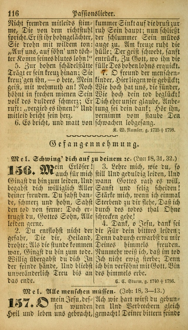 Deutsches Gesangbuch für die Evangelisch-Luterische Kirche in den Vereinigten Staaten: herausgegeben mit kirchlicher Genehmigung  page 116