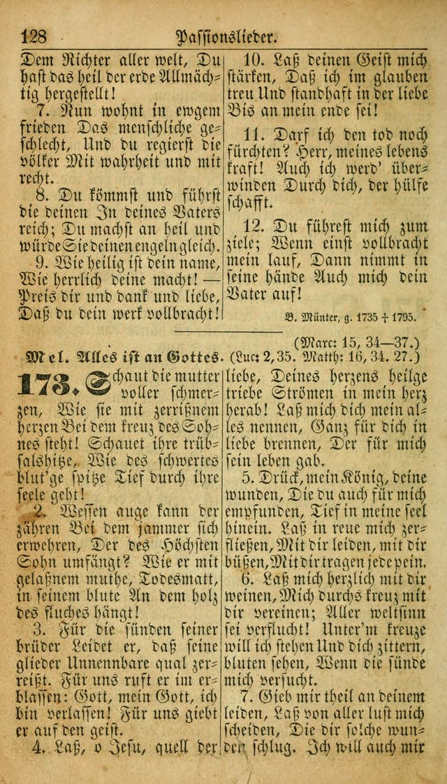 Deutsches Gesangbuch für die Evangelisch-Luterische Kirche in den Vereinigten Staaten: herausgegeben mit kirchlicher Genehmigung  page 128