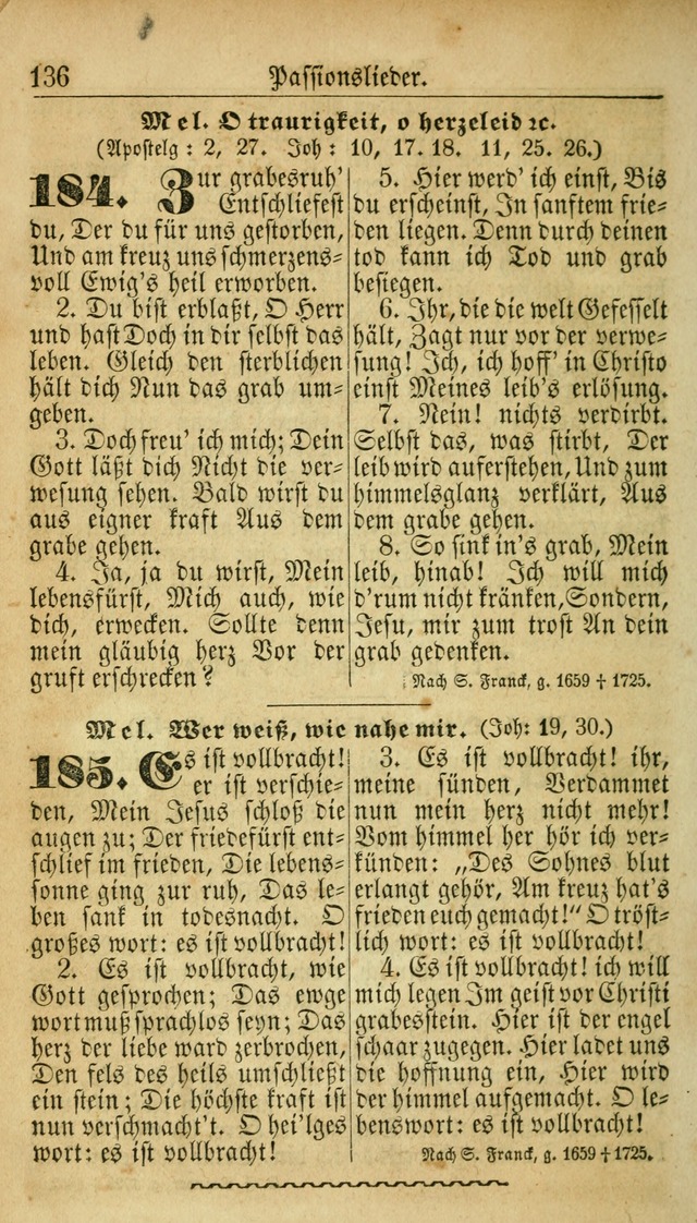 Deutsches Gesangbuch für die Evangelisch-Luterische Kirche in den Vereinigten Staaten: herausgegeben mit kirchlicher Genehmigung  page 136