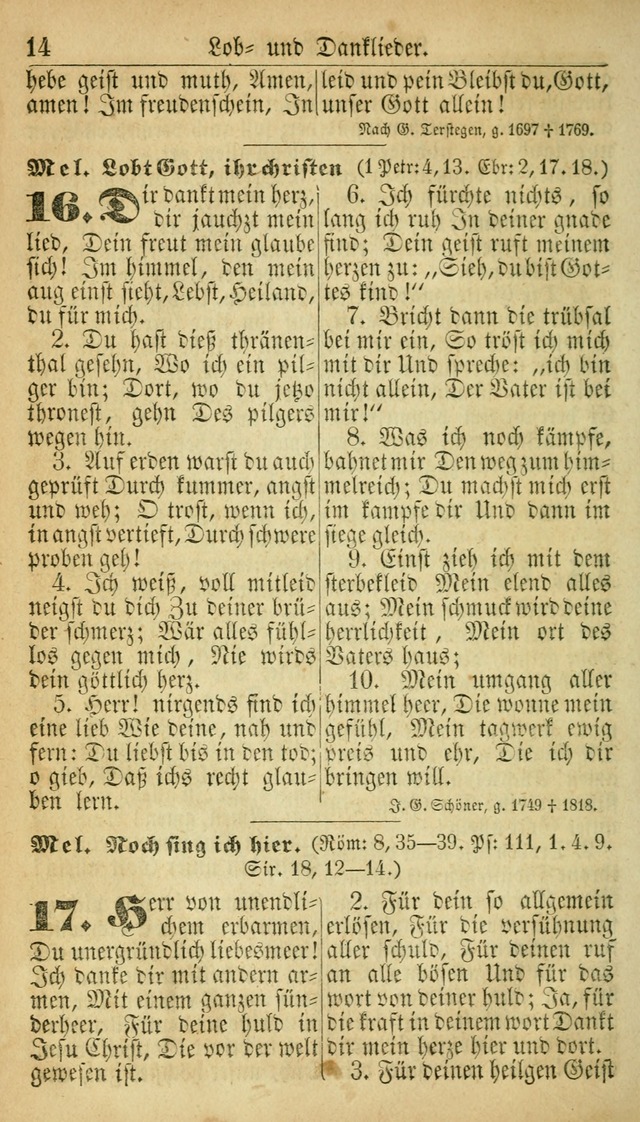 Deutsches Gesangbuch für die Evangelisch-Luterische Kirche in den Vereinigten Staaten: herausgegeben mit kirchlicher Genehmigung  page 14