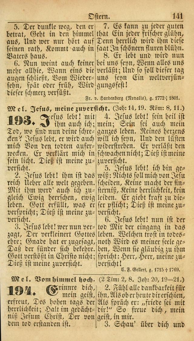 Deutsches Gesangbuch für die Evangelisch-Luterische Kirche in den Vereinigten Staaten: herausgegeben mit kirchlicher Genehmigung  page 141