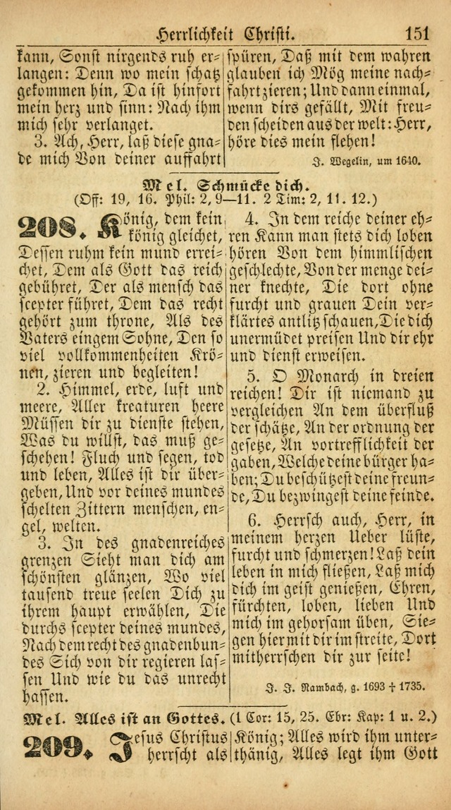 Deutsches Gesangbuch für die Evangelisch-Luterische Kirche in den Vereinigten Staaten: herausgegeben mit kirchlicher Genehmigung  page 151