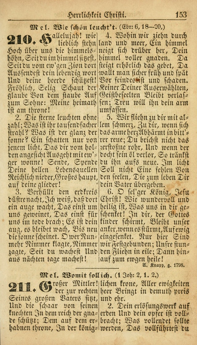 Deutsches Gesangbuch für die Evangelisch-Luterische Kirche in den Vereinigten Staaten: herausgegeben mit kirchlicher Genehmigung  page 153