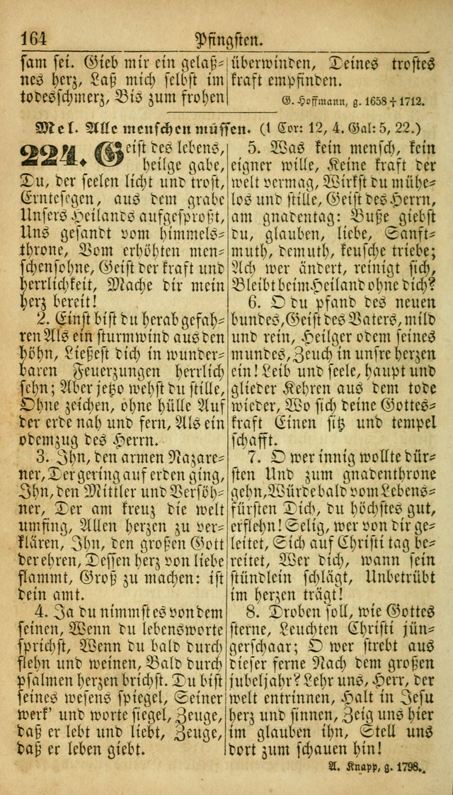 Deutsches Gesangbuch für die Evangelisch-Luterische Kirche in den Vereinigten Staaten: herausgegeben mit kirchlicher Genehmigung  page 164