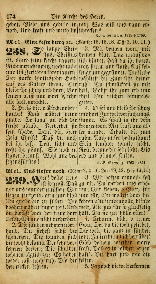 Deutsches Gesangbuch für die Evangelisch-Luterische Kirche in den Vereinigten Staaten: herausgegeben mit kirchlicher Genehmigung  page 174