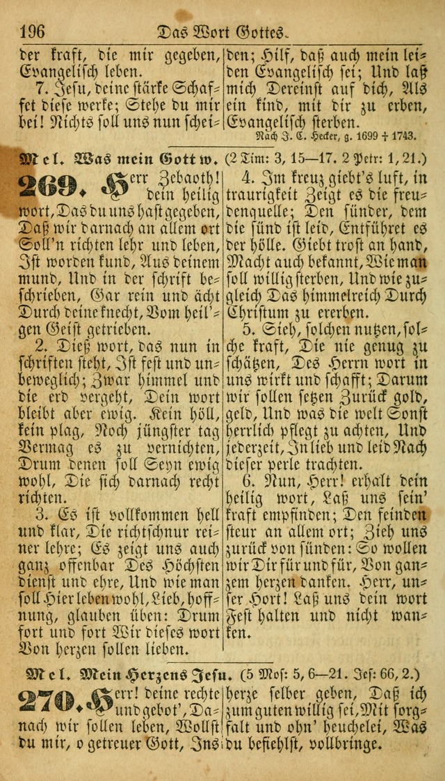 Deutsches Gesangbuch für die Evangelisch-Luterische Kirche in den Vereinigten Staaten: herausgegeben mit kirchlicher Genehmigung  page 196