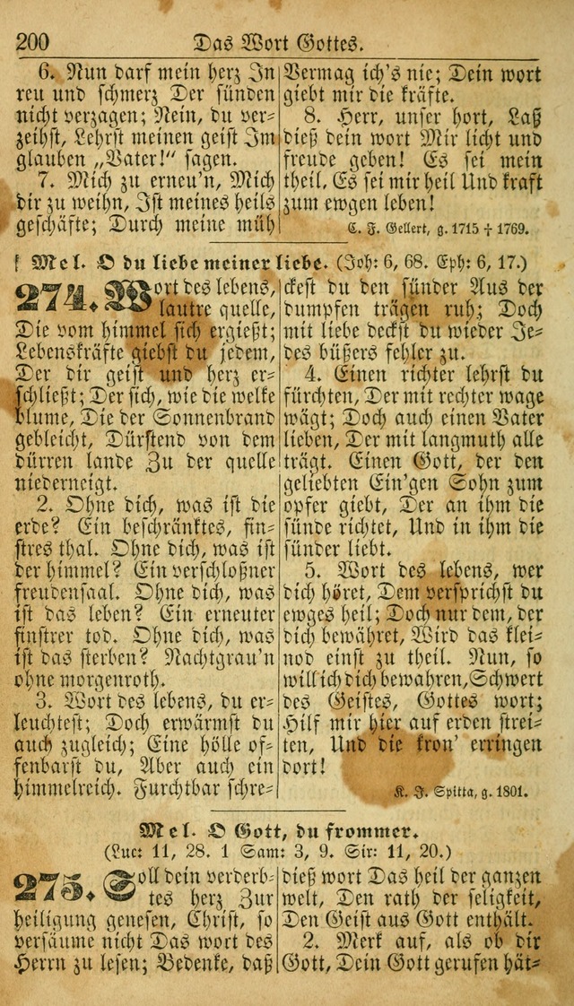 Deutsches Gesangbuch für die Evangelisch-Luterische Kirche in den Vereinigten Staaten: herausgegeben mit kirchlicher Genehmigung  page 200