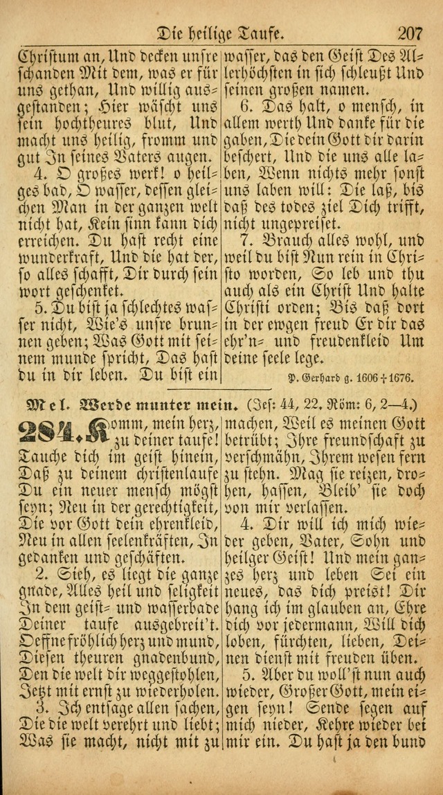 Deutsches Gesangbuch für die Evangelisch-Luterische Kirche in den Vereinigten Staaten: herausgegeben mit kirchlicher Genehmigung  page 207