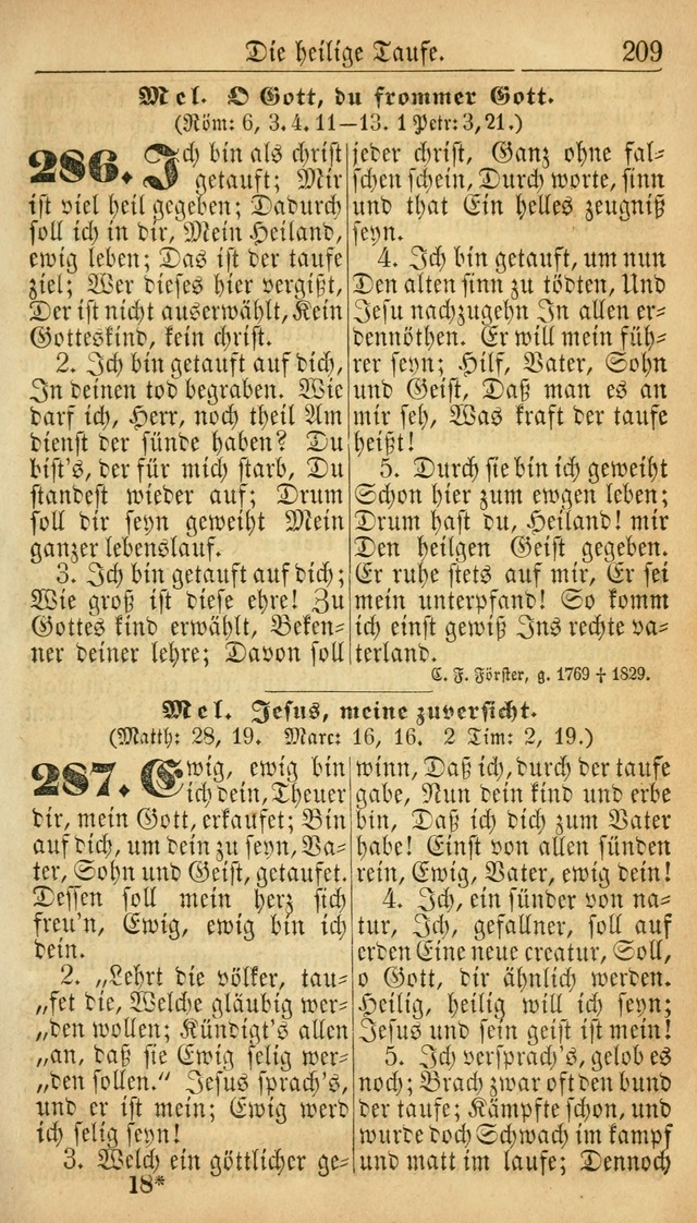 Deutsches Gesangbuch für die Evangelisch-Luterische Kirche in den Vereinigten Staaten: herausgegeben mit kirchlicher Genehmigung  page 209