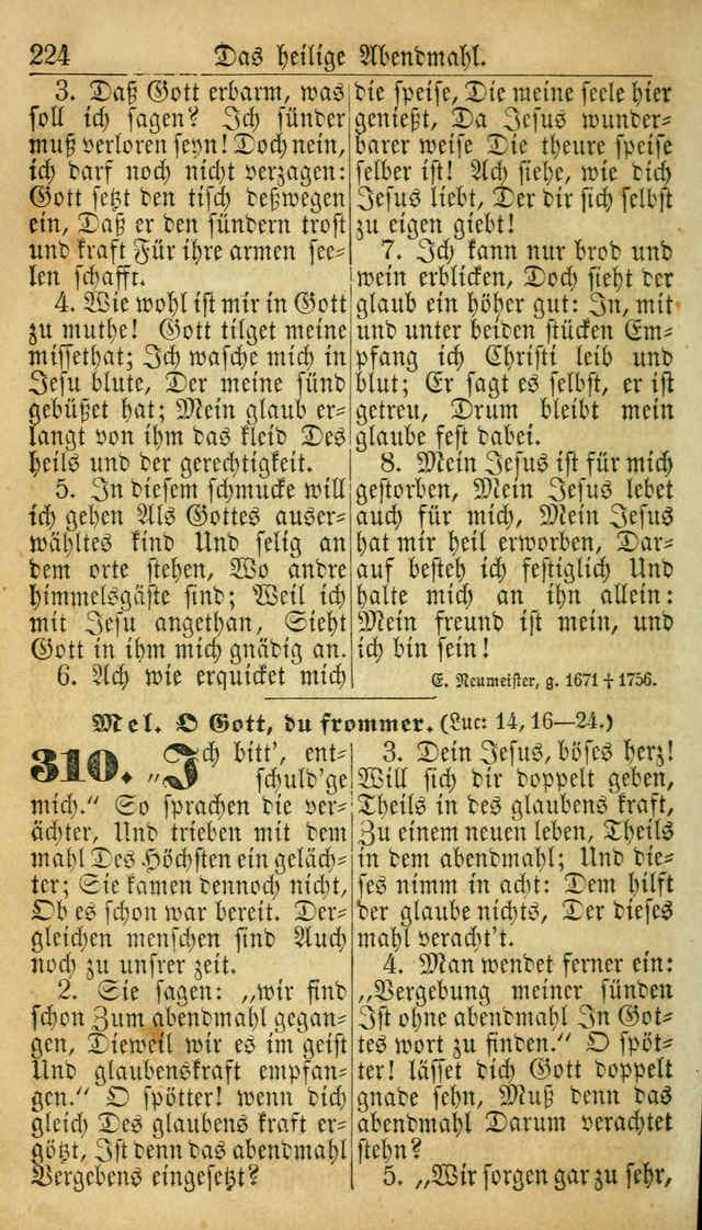 Deutsches Gesangbuch für die Evangelisch-Luterische Kirche in den Vereinigten Staaten: herausgegeben mit kirchlicher Genehmigung  page 224