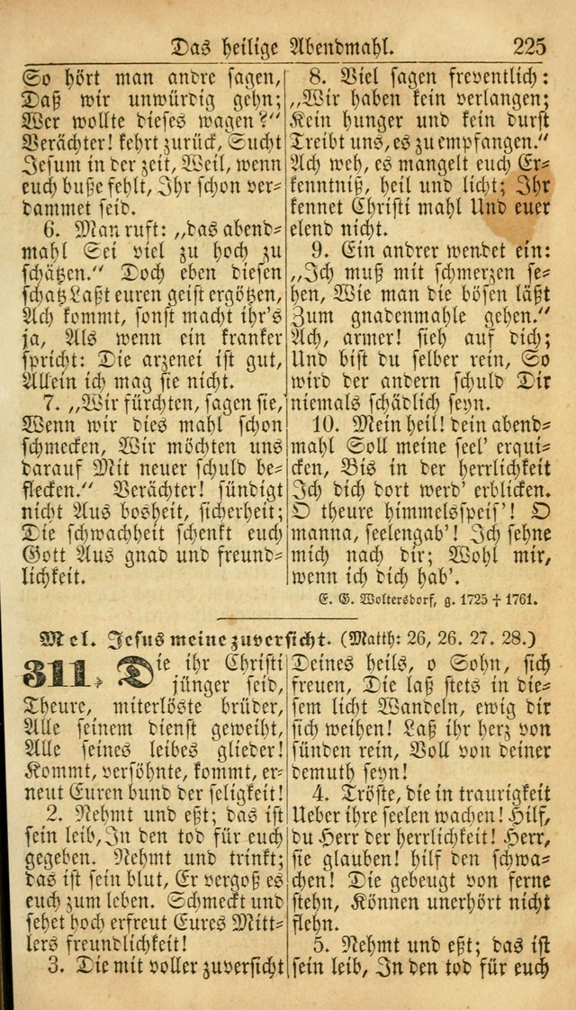 Deutsches Gesangbuch für die Evangelisch-Luterische Kirche in den Vereinigten Staaten: herausgegeben mit kirchlicher Genehmigung  page 225