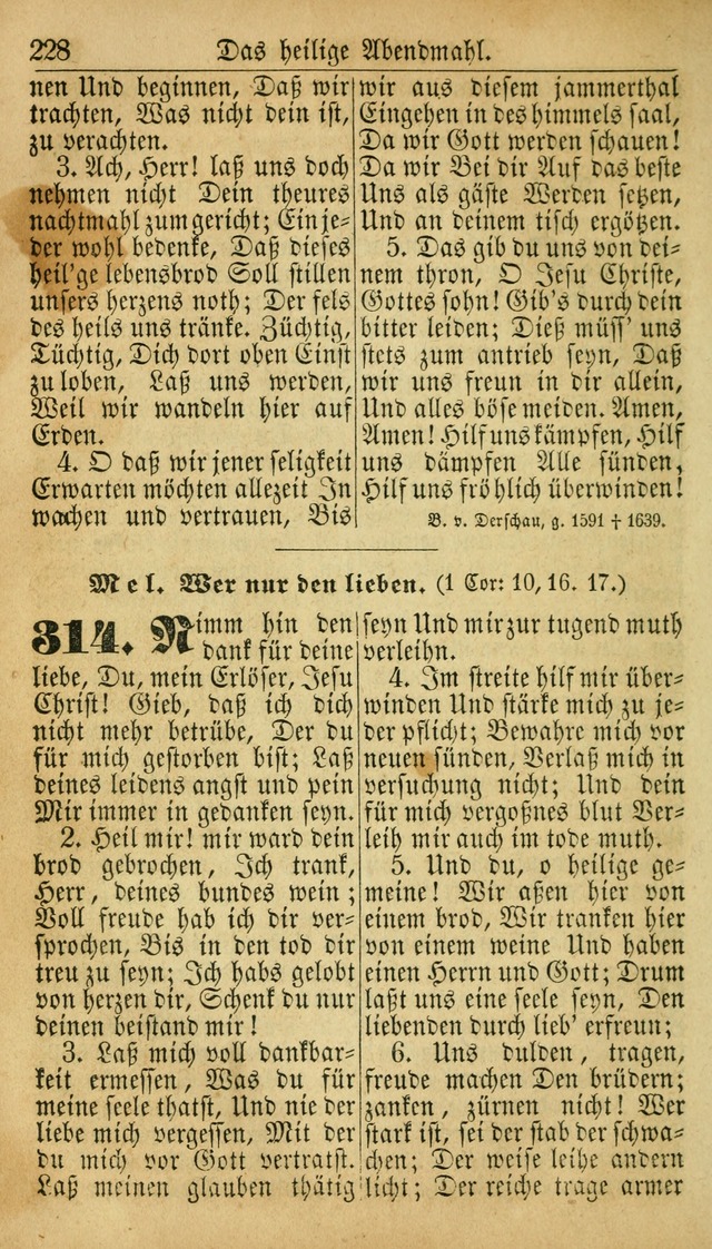 Deutsches Gesangbuch für die Evangelisch-Luterische Kirche in den Vereinigten Staaten: herausgegeben mit kirchlicher Genehmigung  page 228