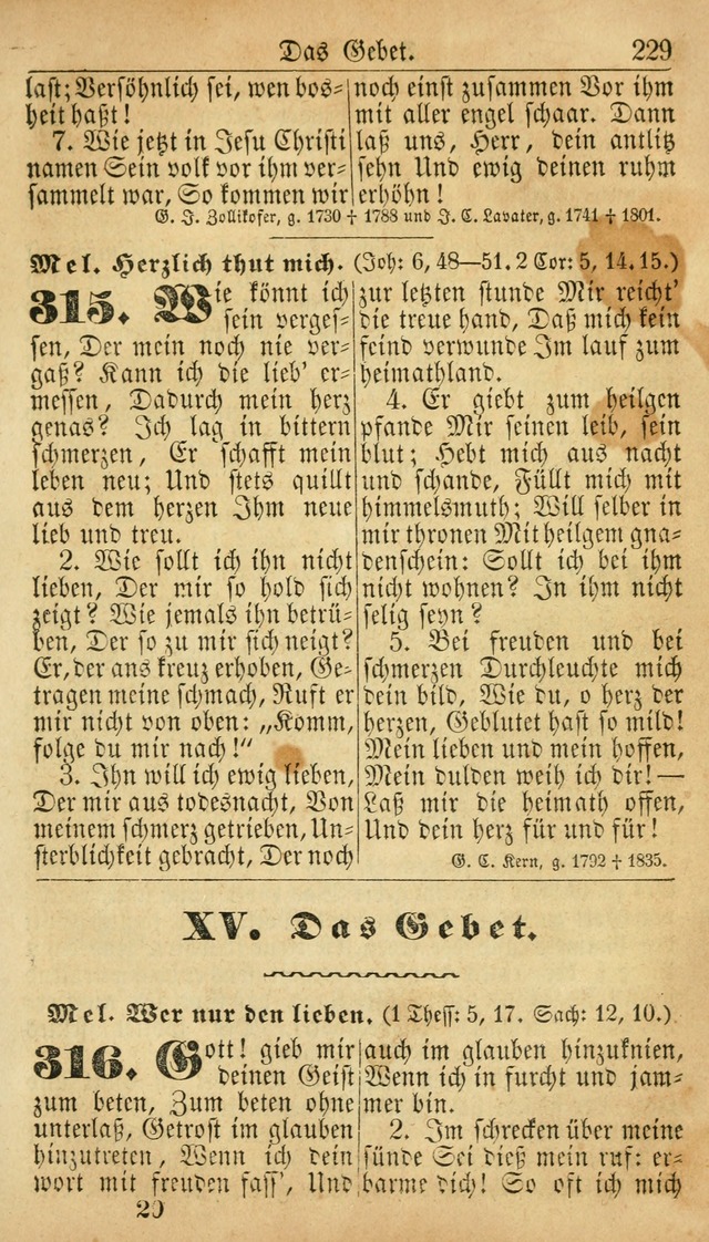 Deutsches Gesangbuch für die Evangelisch-Luterische Kirche in den Vereinigten Staaten: herausgegeben mit kirchlicher Genehmigung  page 229