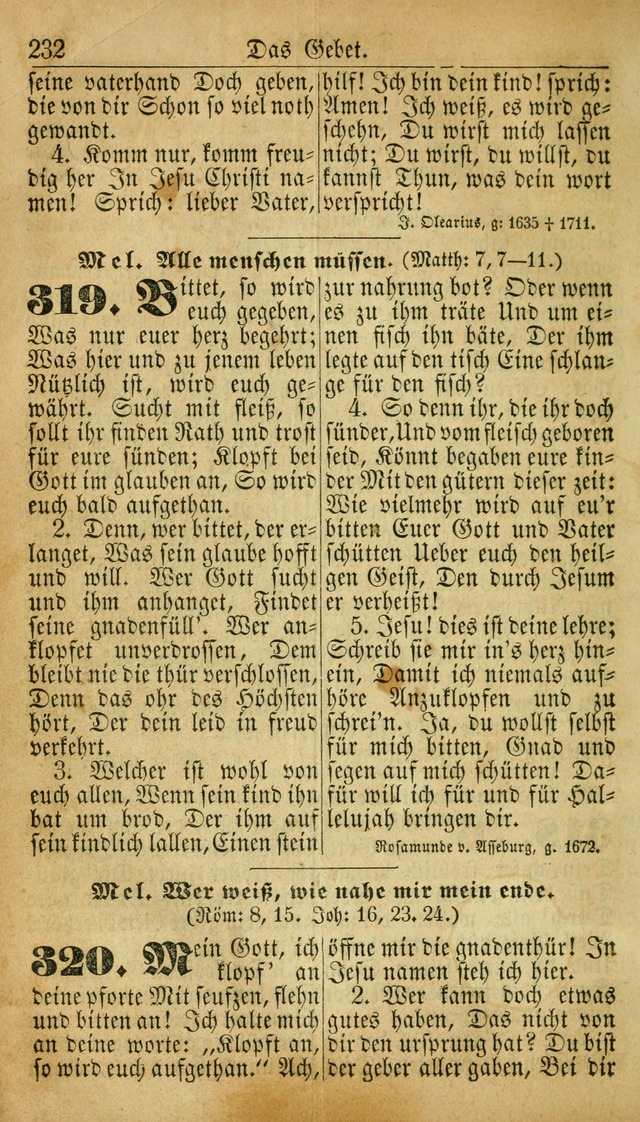 Deutsches Gesangbuch für die Evangelisch-Luterische Kirche in den Vereinigten Staaten: herausgegeben mit kirchlicher Genehmigung  page 232