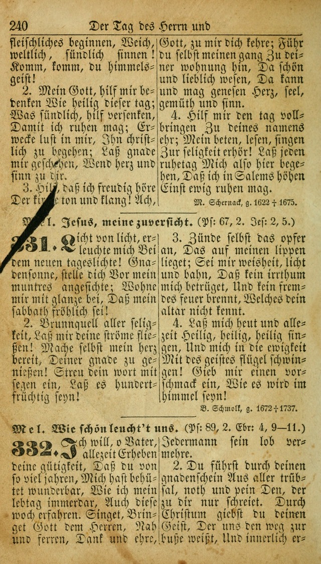 Deutsches Gesangbuch für die Evangelisch-Luterische Kirche in den Vereinigten Staaten: herausgegeben mit kirchlicher Genehmigung  page 240