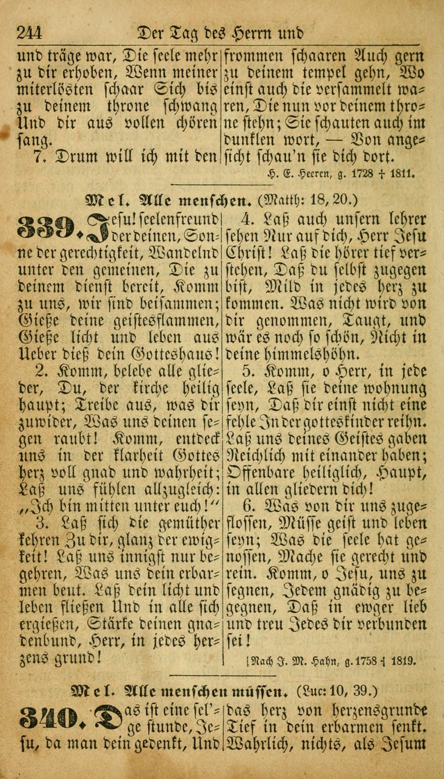 Deutsches Gesangbuch für die Evangelisch-Luterische Kirche in den Vereinigten Staaten: herausgegeben mit kirchlicher Genehmigung  page 244