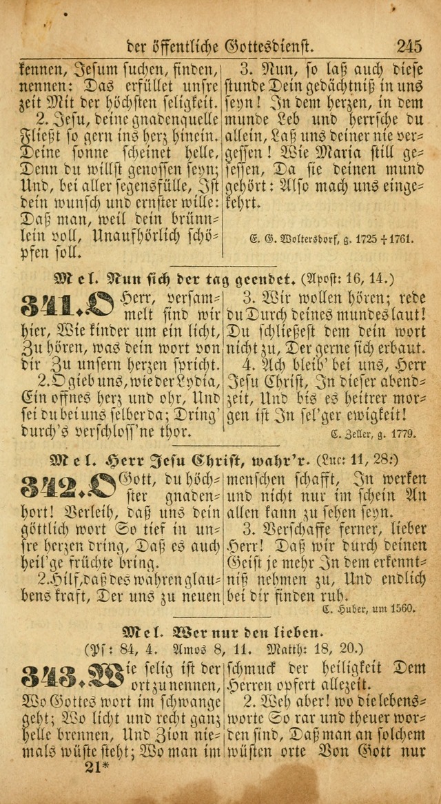 Deutsches Gesangbuch für die Evangelisch-Luterische Kirche in den Vereinigten Staaten: herausgegeben mit kirchlicher Genehmigung  page 245