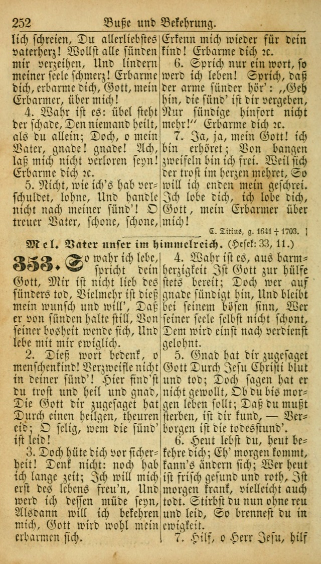 Deutsches Gesangbuch für die Evangelisch-Luterische Kirche in den Vereinigten Staaten: herausgegeben mit kirchlicher Genehmigung  page 252