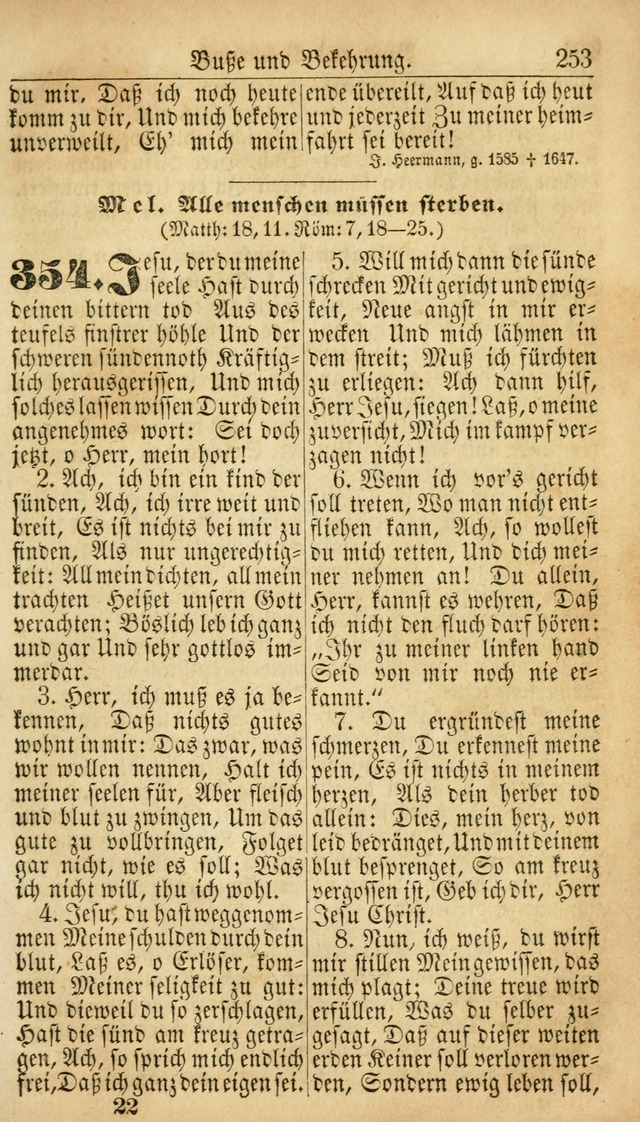 Deutsches Gesangbuch für die Evangelisch-Luterische Kirche in den Vereinigten Staaten: herausgegeben mit kirchlicher Genehmigung  page 253