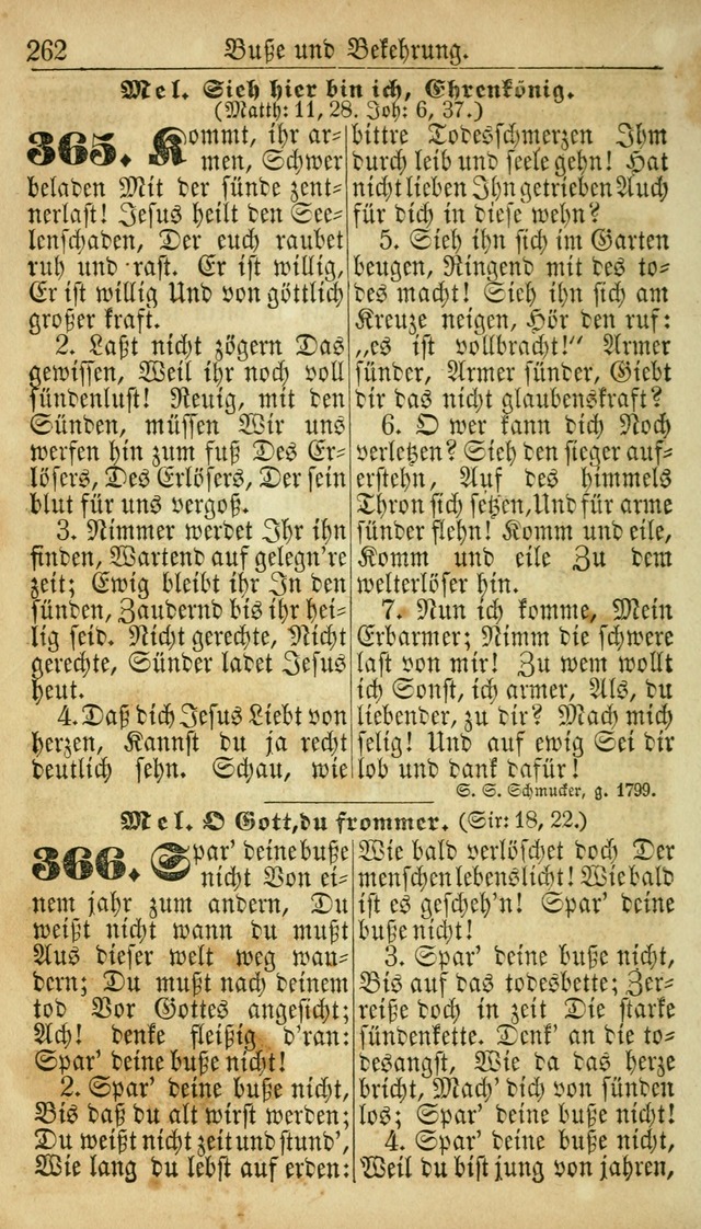 Deutsches Gesangbuch für die Evangelisch-Luterische Kirche in den Vereinigten Staaten: herausgegeben mit kirchlicher Genehmigung  page 262