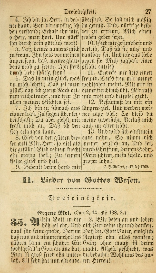 Deutsches Gesangbuch für die Evangelisch-Luterische Kirche in den Vereinigten Staaten: herausgegeben mit kirchlicher Genehmigung  page 27