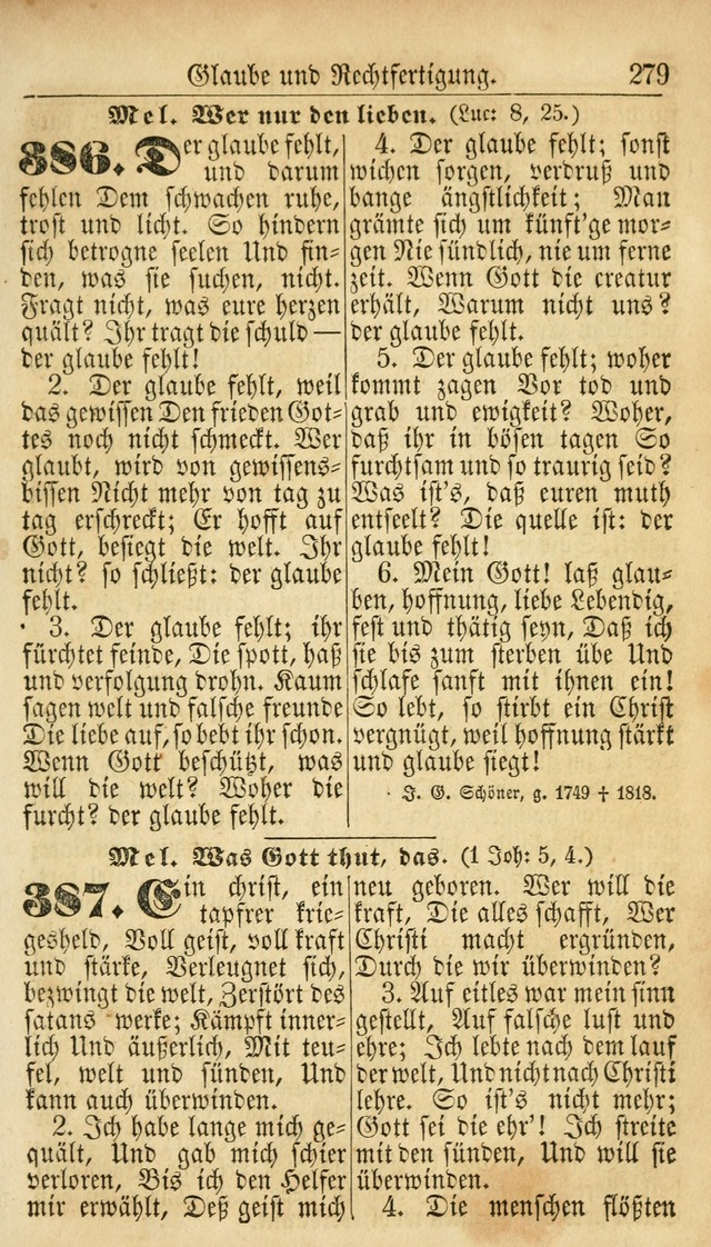 Deutsches Gesangbuch für die Evangelisch-Luterische Kirche in den Vereinigten Staaten: herausgegeben mit kirchlicher Genehmigung  page 279