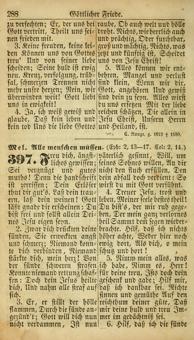 Deutsches Gesangbuch für die Evangelisch-Luterische Kirche in den Vereinigten Staaten: herausgegeben mit kirchlicher Genehmigung  page 288