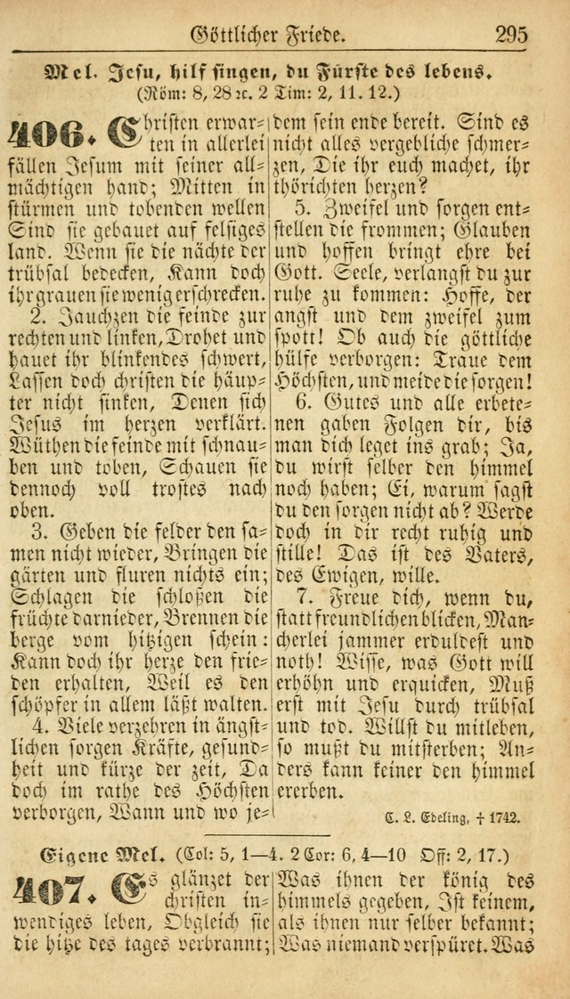 Deutsches Gesangbuch für die Evangelisch-Luterische Kirche in den Vereinigten Staaten: herausgegeben mit kirchlicher Genehmigung  page 295