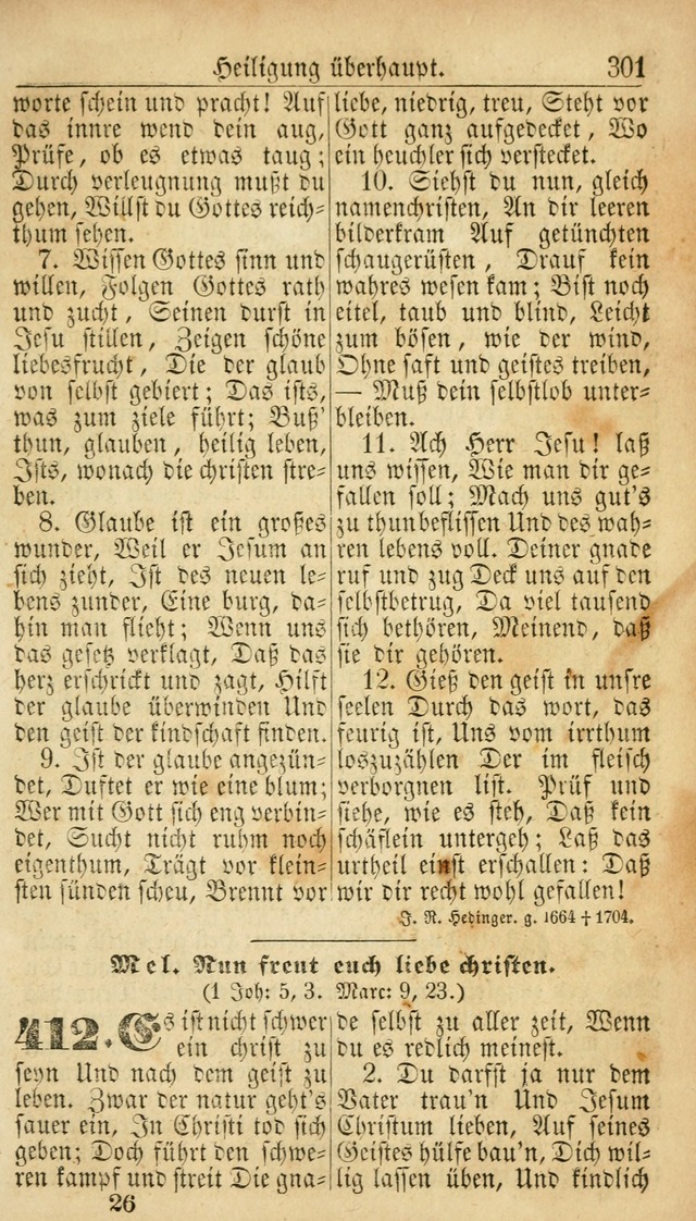 Deutsches Gesangbuch für die Evangelisch-Luterische Kirche in den Vereinigten Staaten: herausgegeben mit kirchlicher Genehmigung  page 301