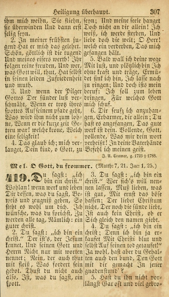 Deutsches Gesangbuch für die Evangelisch-Luterische Kirche in den Vereinigten Staaten: herausgegeben mit kirchlicher Genehmigung  page 307