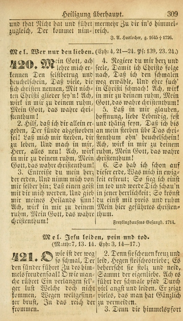 Deutsches Gesangbuch für die Evangelisch-Luterische Kirche in den Vereinigten Staaten: herausgegeben mit kirchlicher Genehmigung  page 309