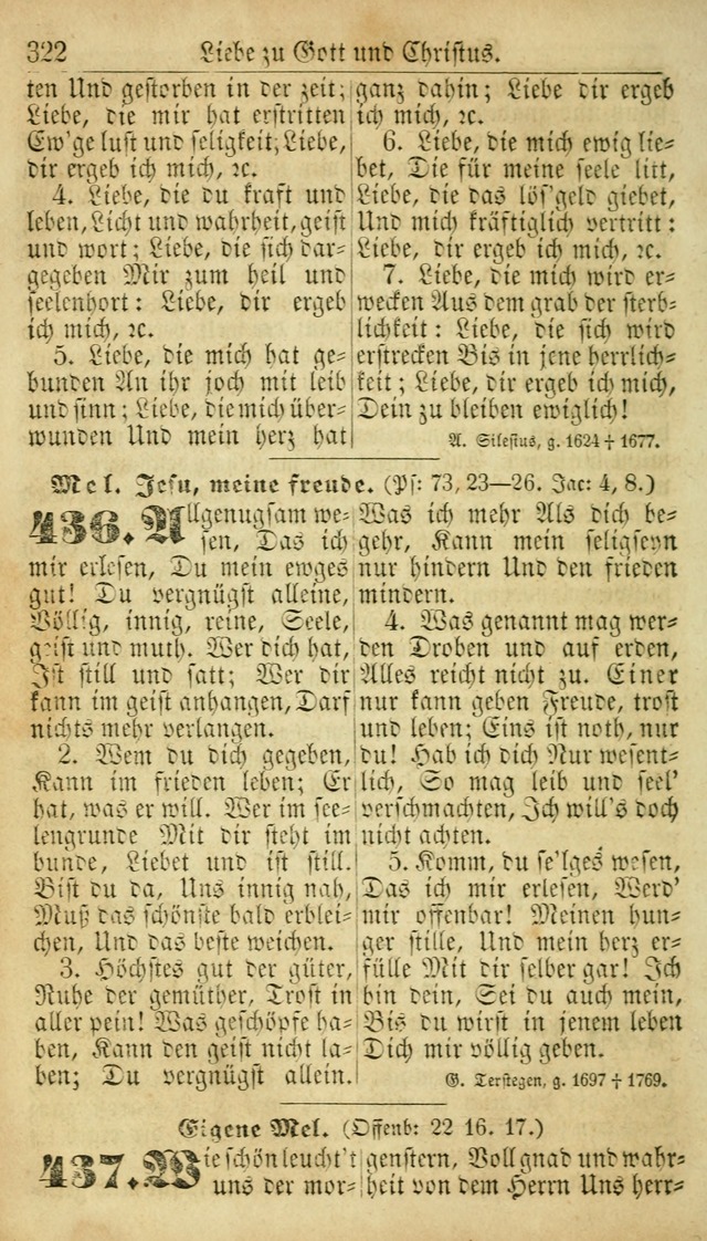 Deutsches Gesangbuch für die Evangelisch-Luterische Kirche in den Vereinigten Staaten: herausgegeben mit kirchlicher Genehmigung  page 322