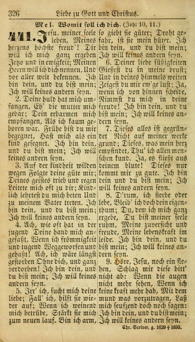 Deutsches Gesangbuch für die Evangelisch-Luterische Kirche in den Vereinigten Staaten: herausgegeben mit kirchlicher Genehmigung  page 326