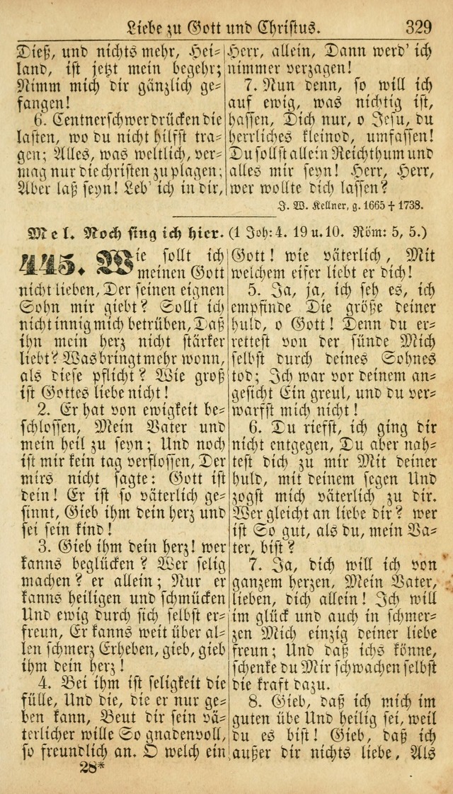 Deutsches Gesangbuch für die Evangelisch-Luterische Kirche in den Vereinigten Staaten: herausgegeben mit kirchlicher Genehmigung  page 329