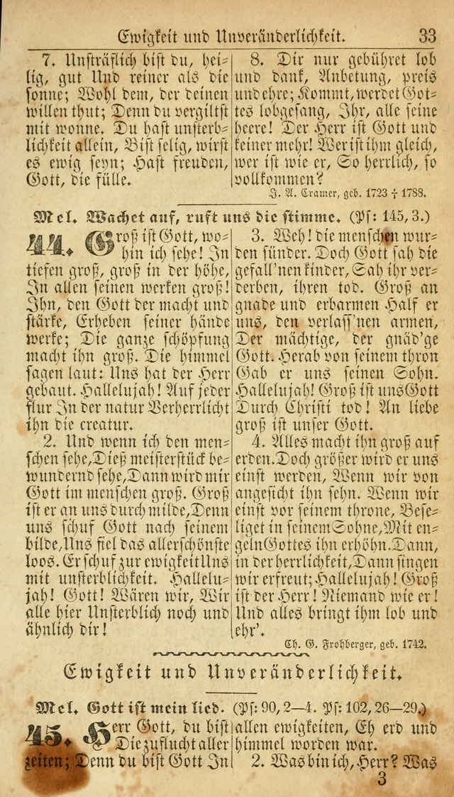 Deutsches Gesangbuch für die Evangelisch-Luterische Kirche in den Vereinigten Staaten: herausgegeben mit kirchlicher Genehmigung  page 33