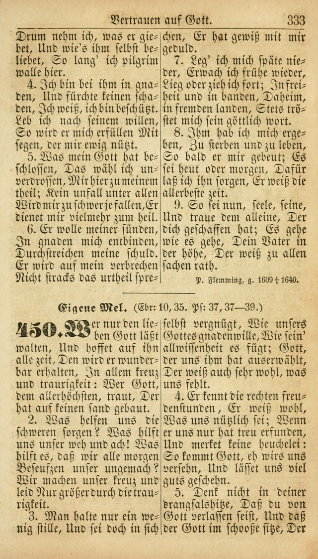 Deutsches Gesangbuch für die Evangelisch-Luterische Kirche in den Vereinigten Staaten: herausgegeben mit kirchlicher Genehmigung  page 333