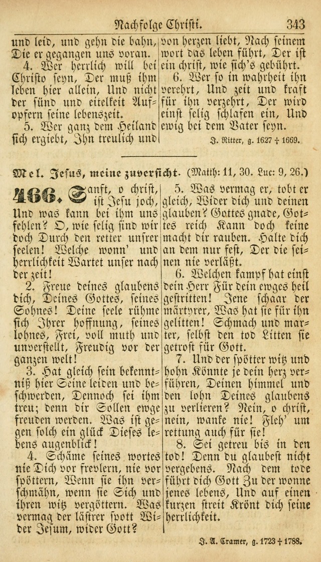 Deutsches Gesangbuch für die Evangelisch-Luterische Kirche in den Vereinigten Staaten: herausgegeben mit kirchlicher Genehmigung  page 343